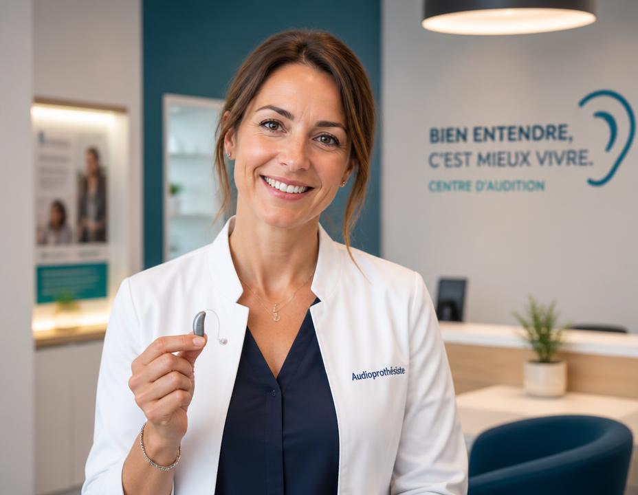Audioprothésiste diplômé d'État Au Petit Son accompagnant un patient